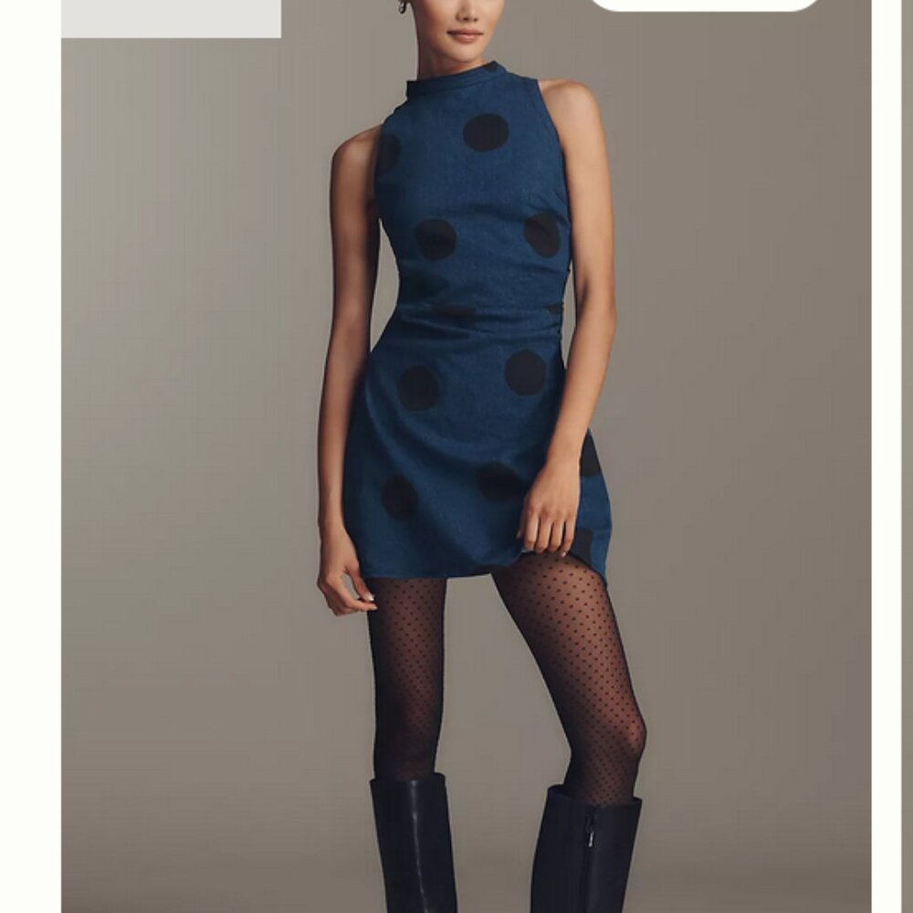 Pilcro Ruched Sleeveless Mini Dress